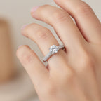 Luxuriant Lab Grown Diamond (SI/GH) Ring in Rhodium Overlay Sterling Silver 1.00 Ct._8343545_2