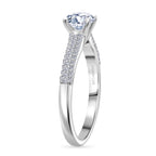Luxuriant Lab Grown Diamond (SI/GH) Ring in Rhodium Overlay Sterling Silver 1.00 Ct._8343545_3