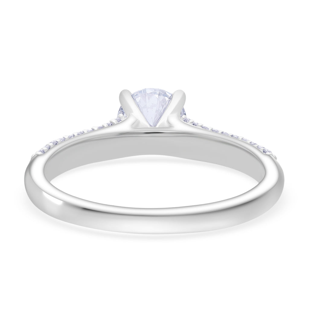 Luxuriant Lab Grown Diamond (SI/GH) Ring in Rhodium Overlay Sterling Silver 1.00 Ct._8343545_4