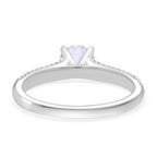 Luxuriant Lab Grown Diamond (SI/GH) Ring in Rhodium Overlay Sterling Silver 1.00 Ct._8343545_4