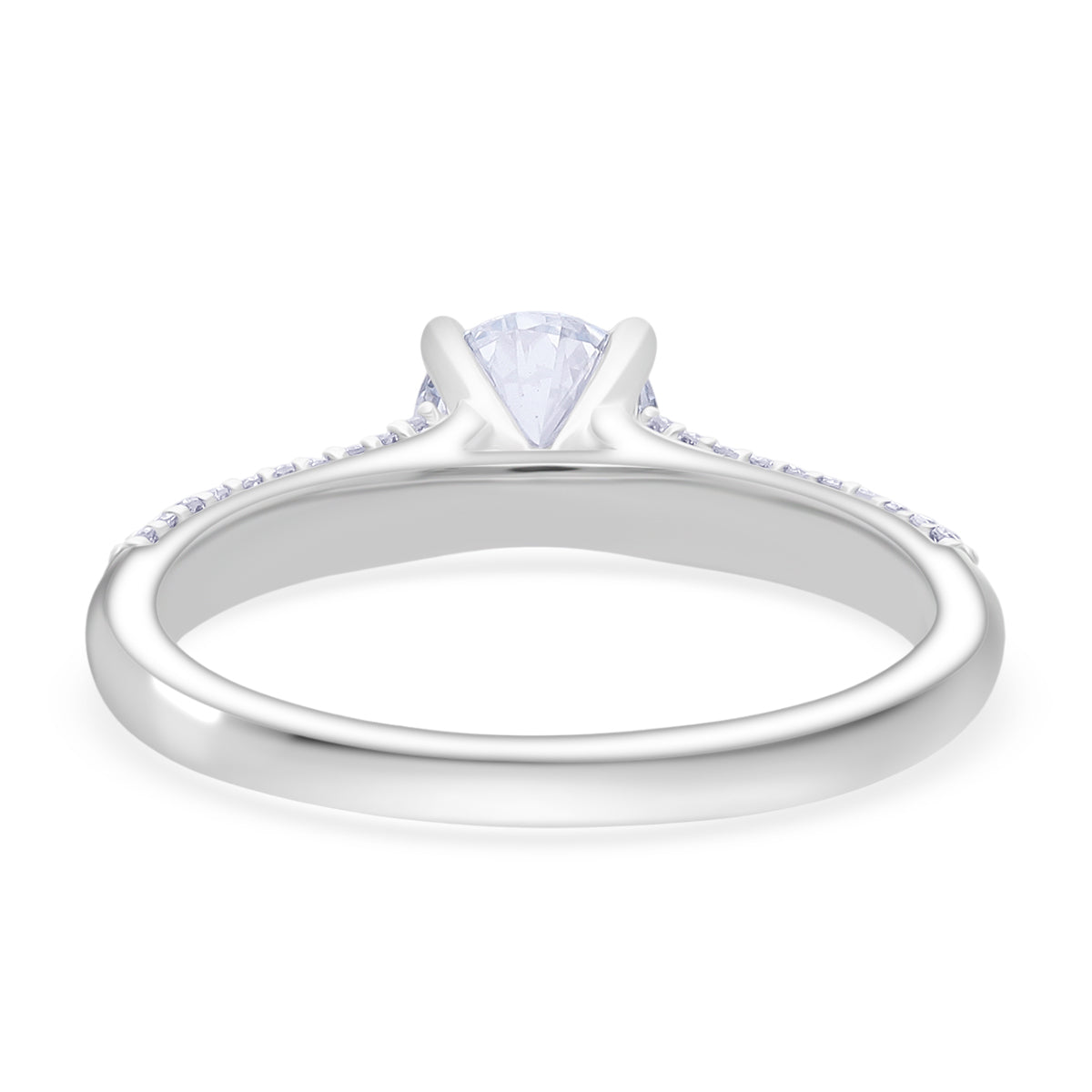 LUXURIANT 1 Ct. Lab Grown Diamond Solitaire Ring in Rhodium Sterling Silver 8343545 4