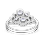 Set of 2 - Luxuriant Lab Grown Diamond (SI/GH) Bubble Cluster Ring in Rhodium Overlay Sterling Silver 1.00 Ct_8343581_5