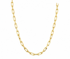 ONE TIME ONLY - 9K Yellow Gold Rectangular Link Necklace (Size 20) with Clasp, Gold Wt. 19.02 Gms._8343651