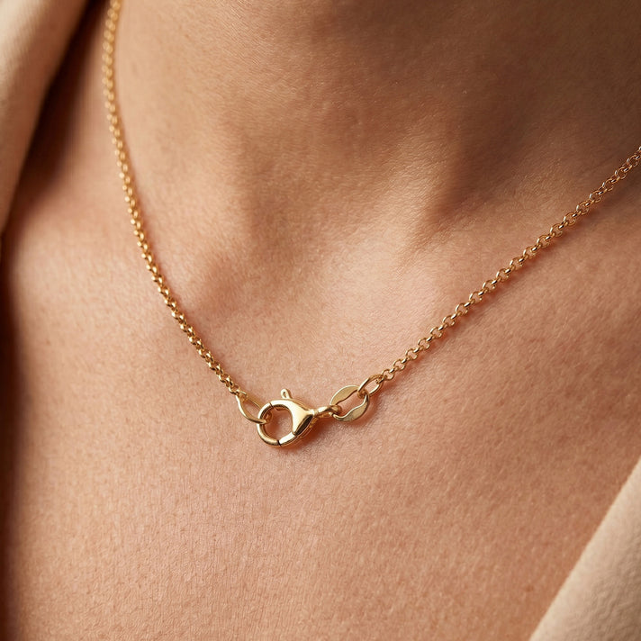 9K Yellow Gold 1.4MM Rolo Necklace with Spring Ring Clasp 18 Inch 8343668 2
