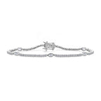 Luxuriant - SI/GH Lab Grown Diamond Bracelet (Size - 7.5) in Rhodium Overlay Sterling Silver 2.50 Ct._8343994