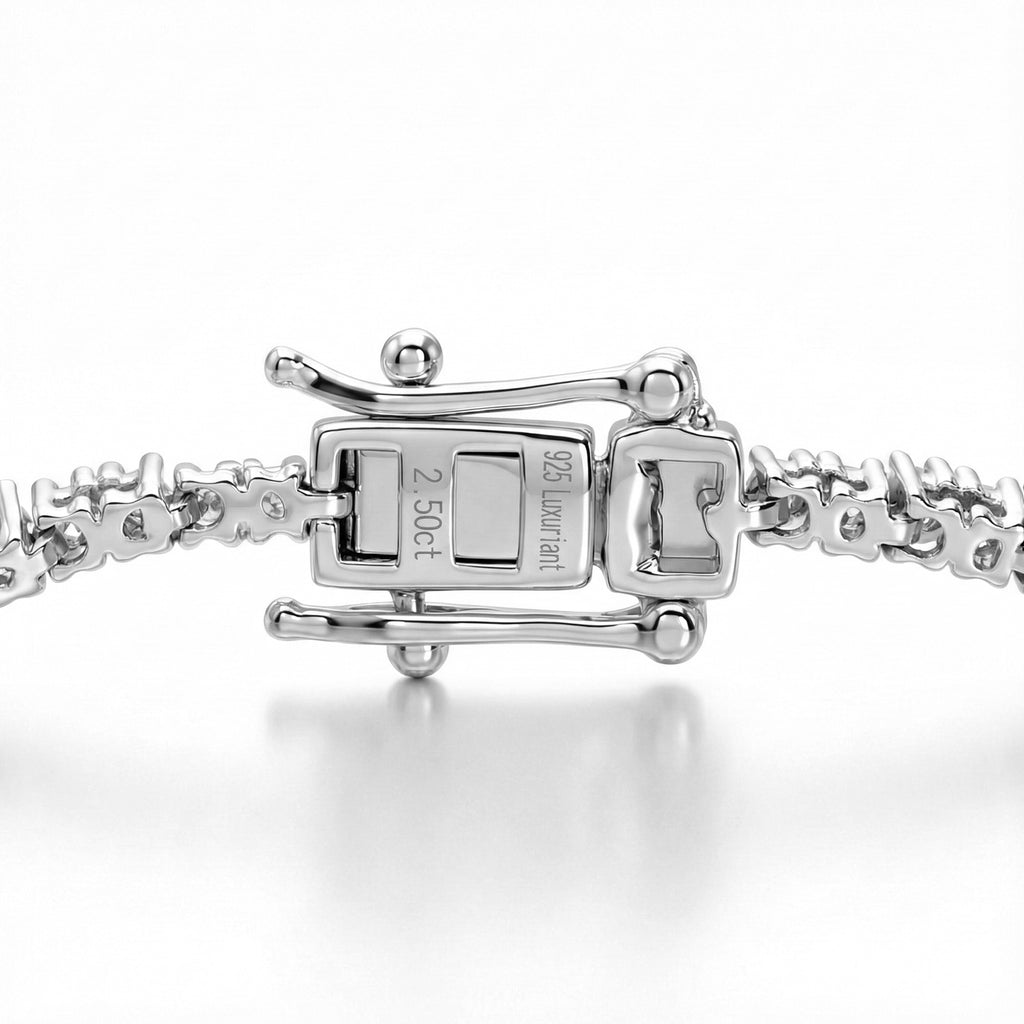 Luxuriant - SI/GH Lab Grown Diamond Bracelet (Size - 7.5) in Rhodium Overlay Sterling Silver 2.50 Ct._8343994_3