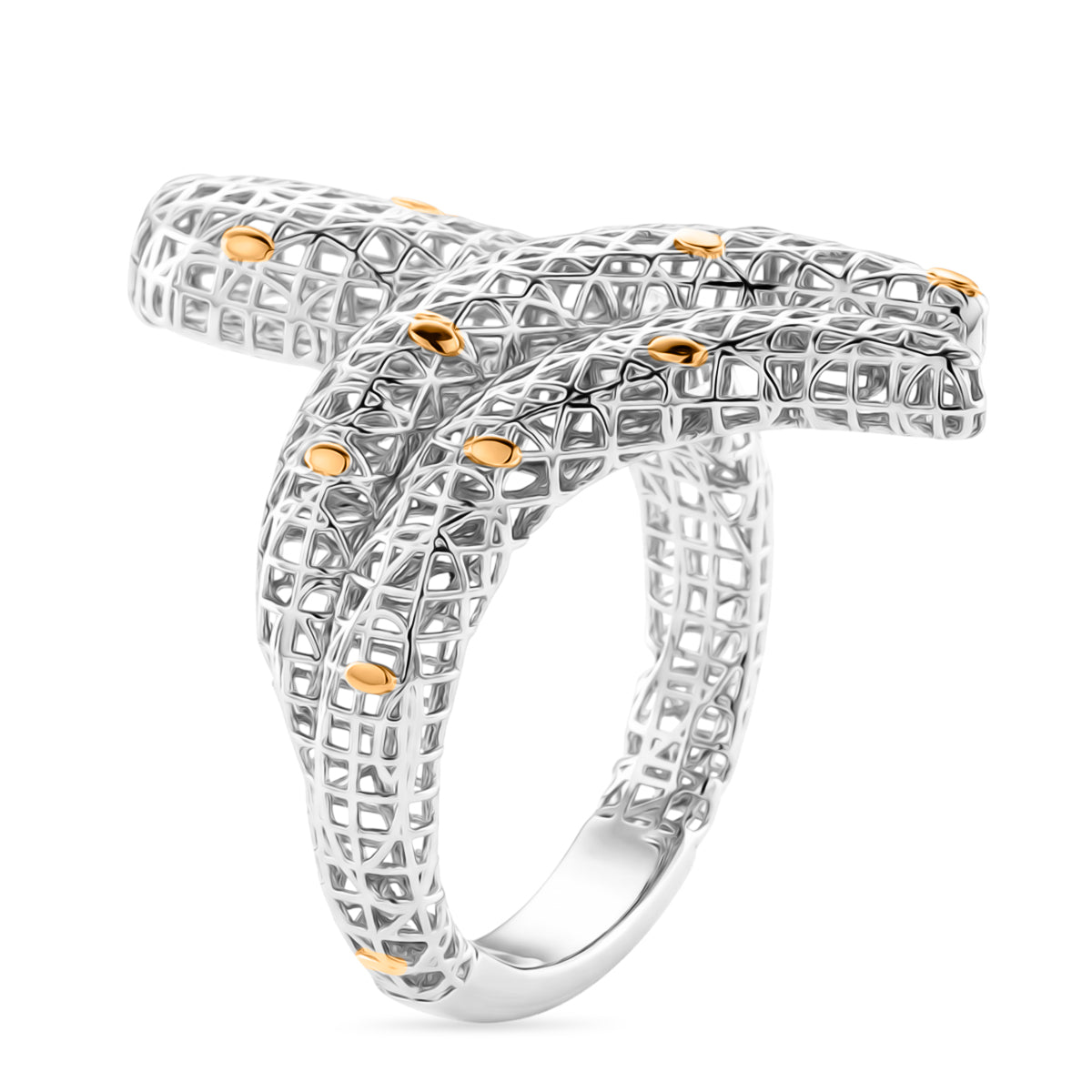 D'Joy Two Tone Plated Sterling Silver Filigree Craft Ring 8344602 4