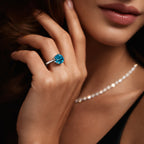 Luxuriant 950 Platinum SGL Certified Lab Grown Blue Diamond (VS) Solitaire Ring 2.00 Ct._8345720_3