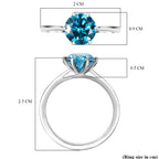 Luxuriant 950 Platinum SGL Certified Lab Grown Blue Diamond (VS) Solitaire Ring 2.00 Ct._8345720_7