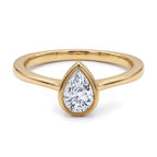 Luxuriant Lab Grown Diamond (SI/GH) Pear Cut Ring in 18K Vermeil Yellow Gold Plated Sterling Silver 1.00 Ct_8349043