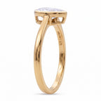 Luxuriant Lab Grown Diamond (SI/GH) Pear Cut Ring in 18K Vermeil Yellow Gold Plated Sterling Silver 1.00 Ct_8349043_3