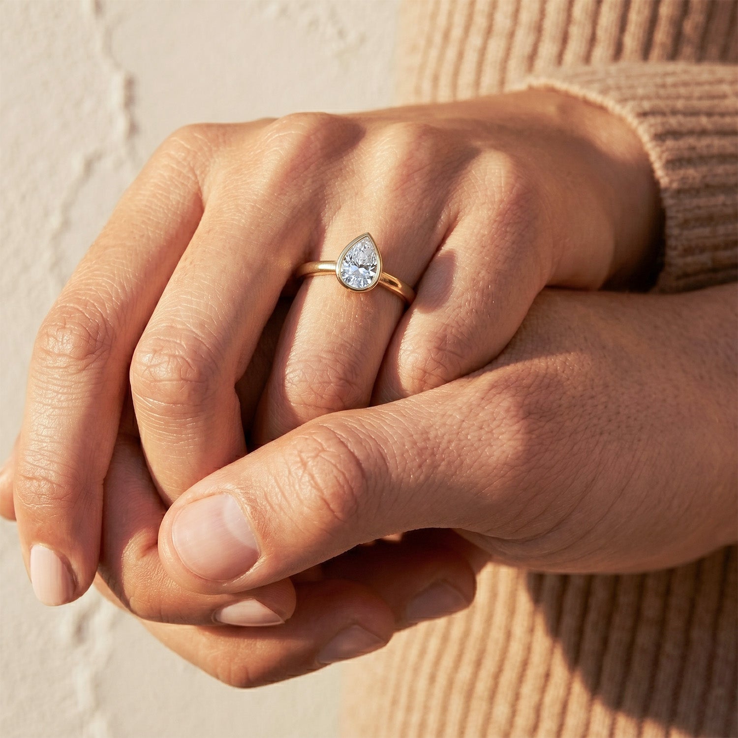 LUXURIANT 1 Ct. Lab Grown Diamond Pear-Cut Solitaire Ring in 18K Yellow Gold Vermeil Sterling Silver (SI-GH) 8349043 6