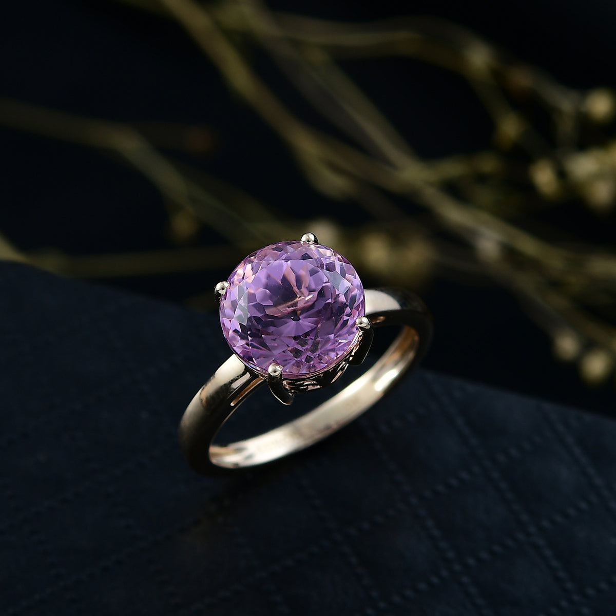 Luxoro 9K Yellow Gold AAA Kunzite Solitaire Ring 5.35 Ct. V32520349 2