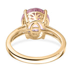Luxoro 9K Yellow Gold AAA Kunzite Solitaire Ring 5.35 Ct._8349452_4