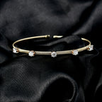 Luxuriant 9K Yellow Gold SGL Certified Lab Grown Diamond (VS/EF) Bangle (Size 7.5) 1.25 Ct. 3.10 gram_8349882_1