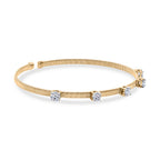 Luxuriant 9K Yellow Gold SGL Certified Lab Grown Diamond (VS/EF) Bangle (Size 7.5) 1.25 Ct. 3.10 gram_8349882_3