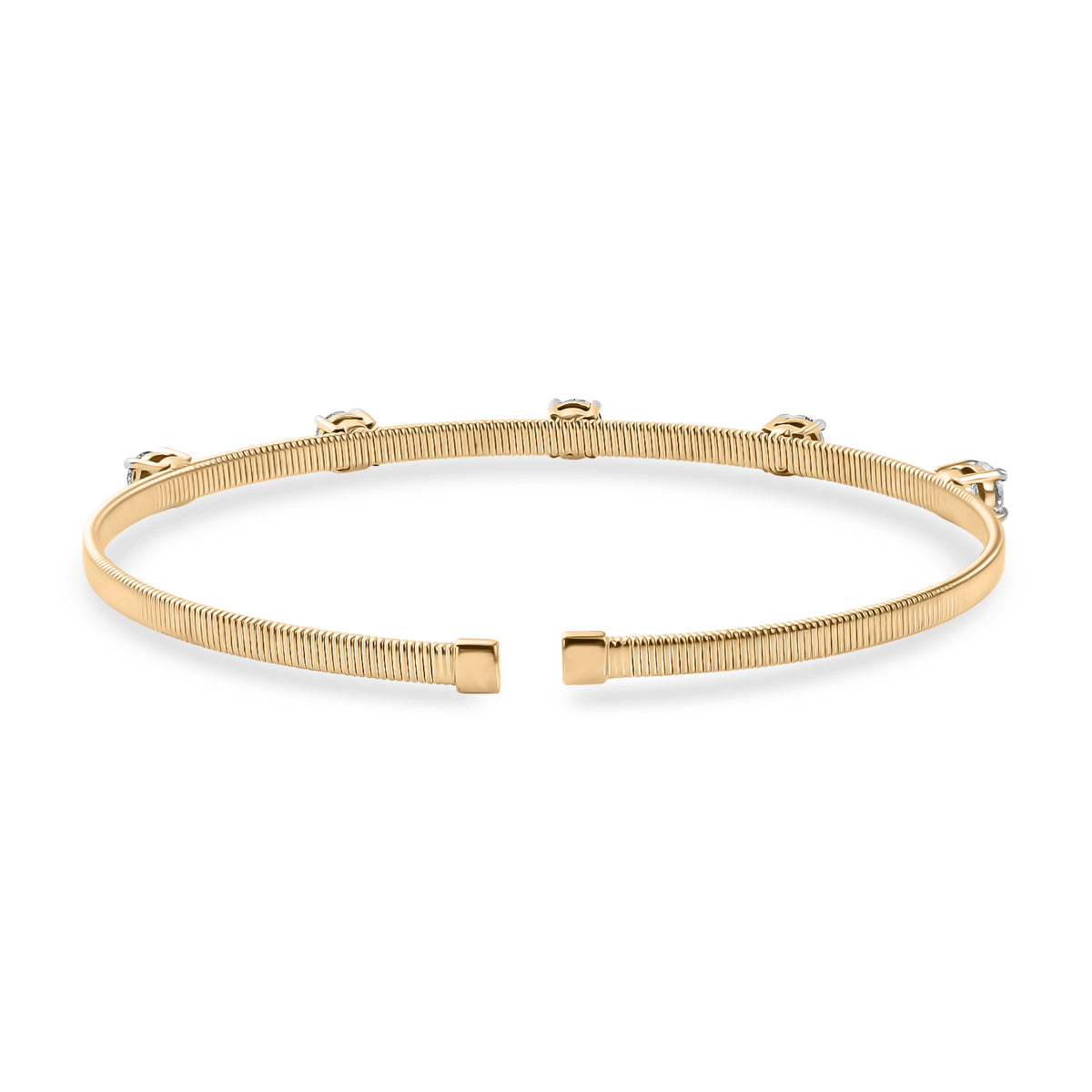 LUXURIANT 1.27 Ct. Lab Grown Diamond Bangle Bangle in 9K Yellow Gold, SGL Certified 8349882 5