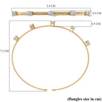 Luxuriant 9K Yellow Gold SGL Certified Lab Grown Diamond (VS/EF) Bangle (Size 7.5) 1.25 Ct. 3.10 gram_8349882_5