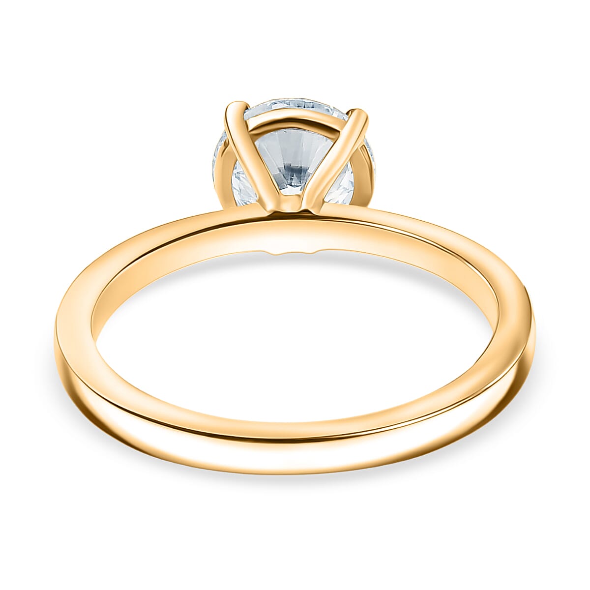 LUXURIANT 1.5 Ct. Lab Grown Diamond Solitaire Ring in 18K Vermeil Yellow Gold Plated Sterling Silver (SI-G-H) 8350037 5
