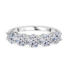Luxuriant 9K White Gold (SI/GH) Lab Grown Diamond 5 Stone Ring 1.00 Ct._8350056