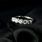 Luxuriant 9K White Gold (SI/GH) Lab Grown Diamond 5 Stone Ring 1.00 Ct._8350056_1