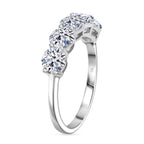 Luxuriant 9K White Gold (SI/GH) Lab Grown Diamond 5 Stone Ring 1.00 Ct._8350056_3