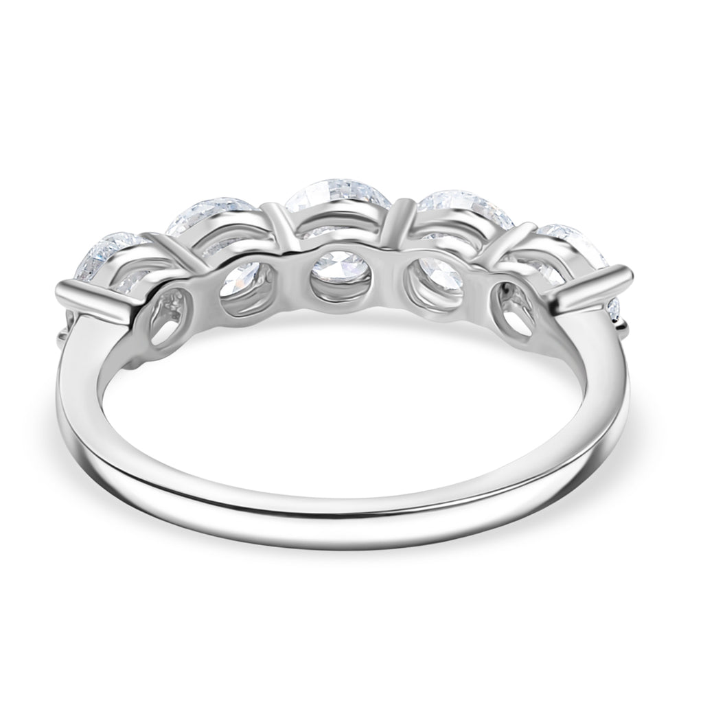 Luxuriant 9K White Gold (SI/GH) Lab Grown Diamond 5 Stone Ring 1.00 Ct._8350056_4