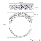 Luxuriant 9K White Gold (SI/GH) Lab Grown Diamond 5 Stone Ring 1.00 Ct._8350056_5