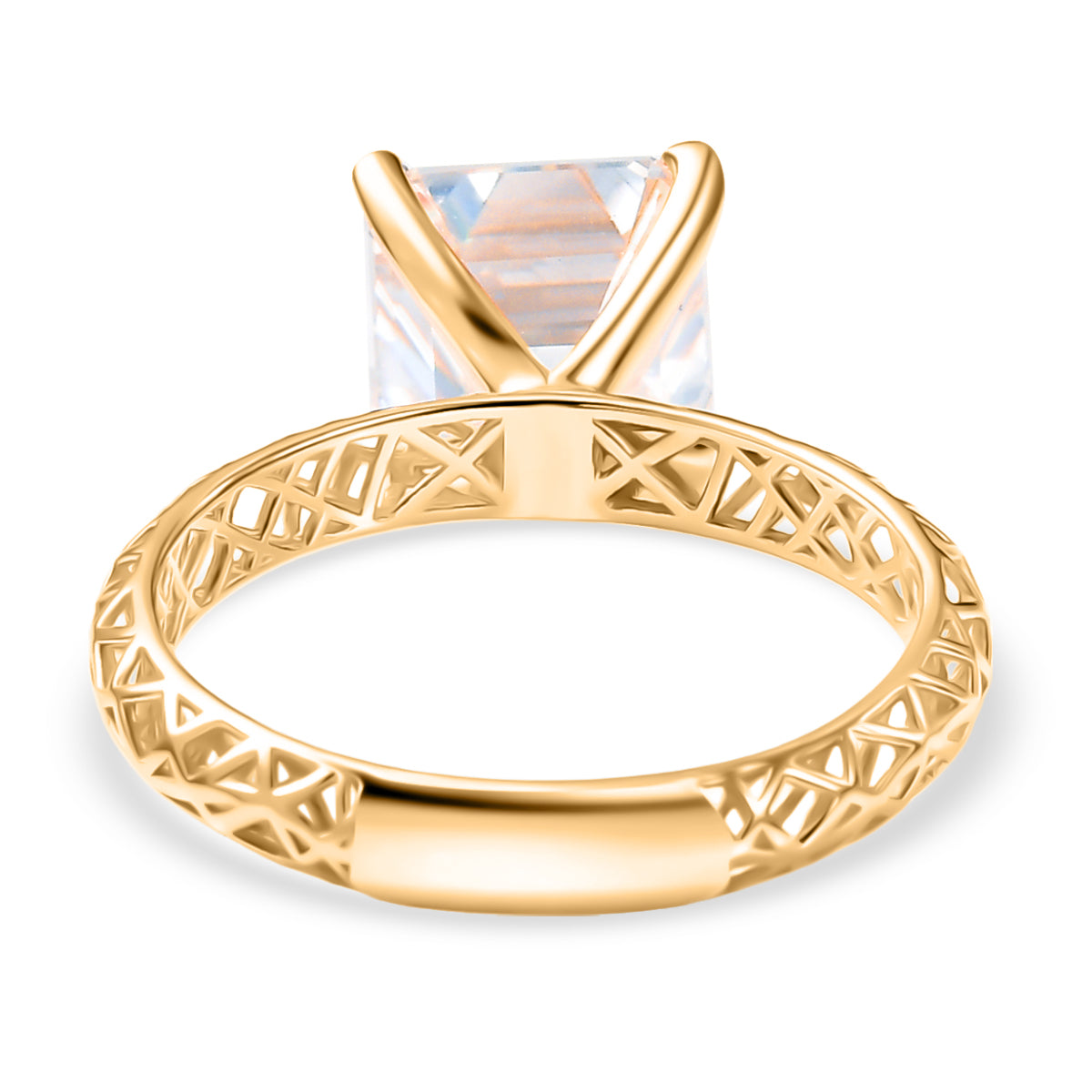 Mirage Collection - 9K Yellow Gold Moissanite Solitaire Mirage Ring 2.75 ct. 8350598 5
