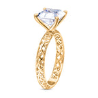 Mirage Collection - 9K Yellow Gold Moissanite Solitaire Mirage Ring 2.75 Ct._8350602_3