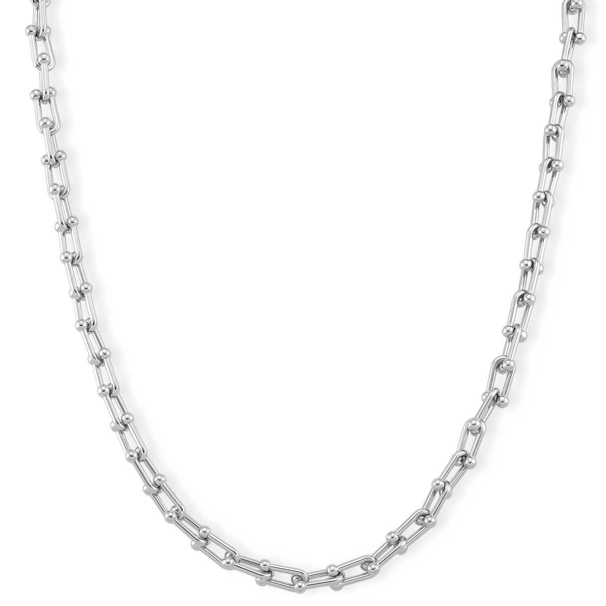 DESIGNER INSPIRED - INDUSTRIAL Necklace In silver tone (Size - 22 + 2 Inch Ext) V32531468 0