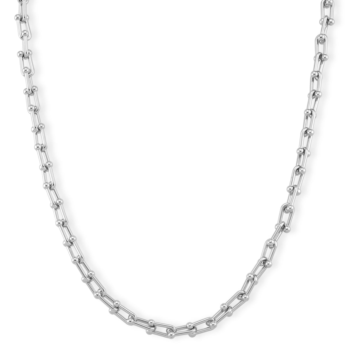 DESIGNER INSPIRED - INDUSTRIAL Necklace In silver tone (Size - 22 + 2 Inch Ext) V32531468 0