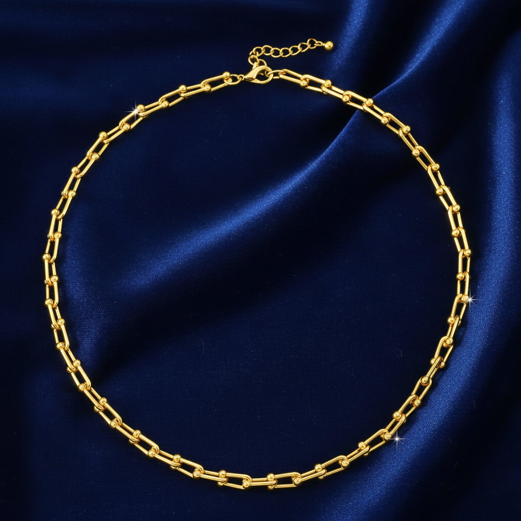 DESIGNER INSPIRED - INDUSTRIAL Necklace (Size - 22 + 2 Inch Ext) in Yellow Gold Tone V32531899 3