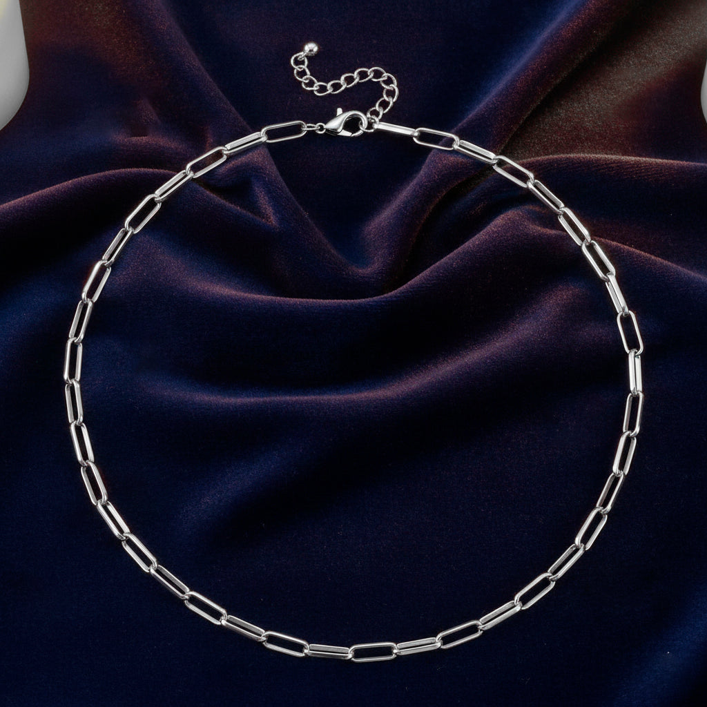 Paperclip Chain Necklace (Size - 20 + 2 inch Ext.) V32534479 2
