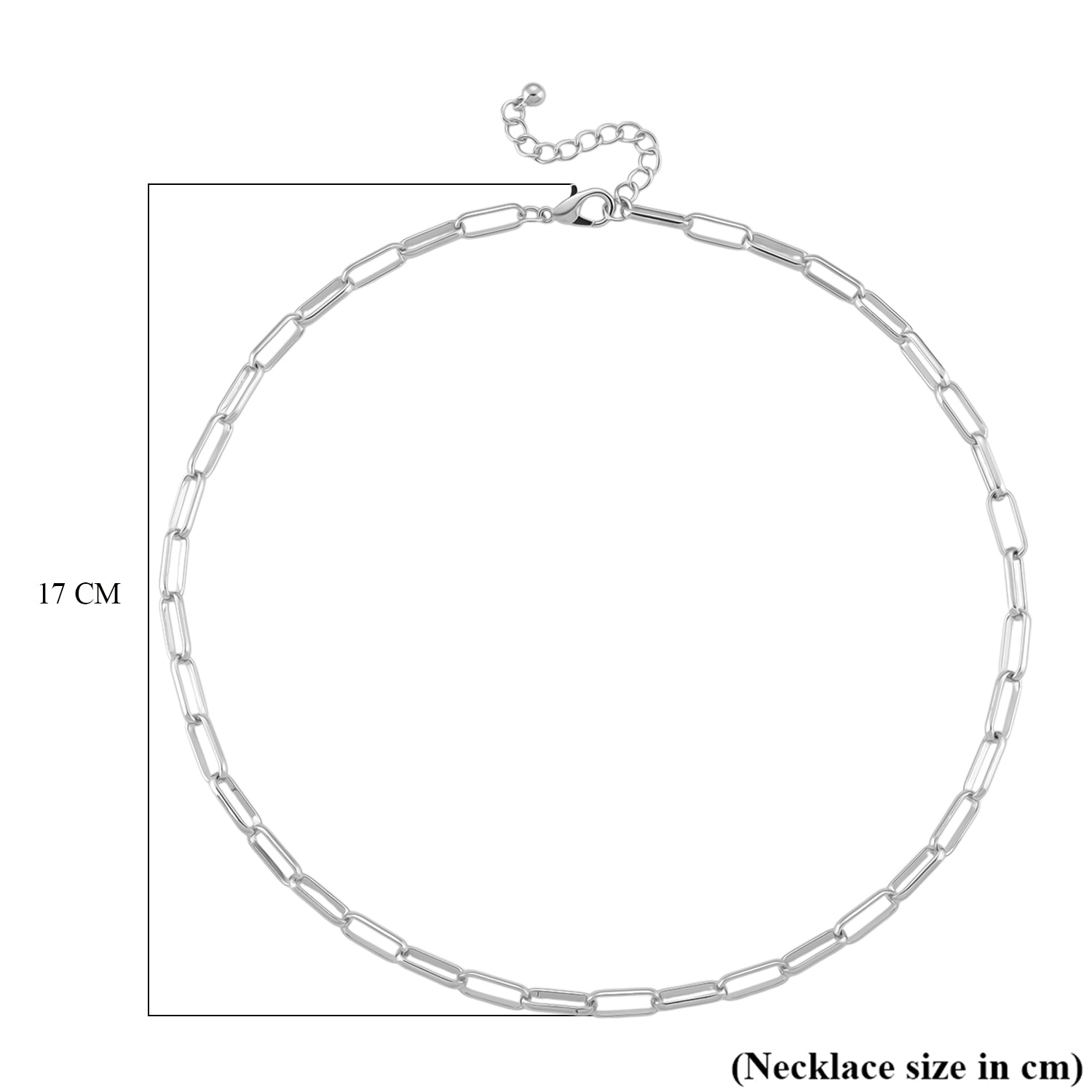 Paperclip Chain Necklace (Size - 20 + 2 inch Ext.) V32534479 6