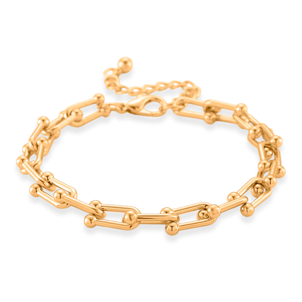Designer Inspired - Bracelet (Size - 8+2 Inch Ext) in Yellow Gold Tone_8350653