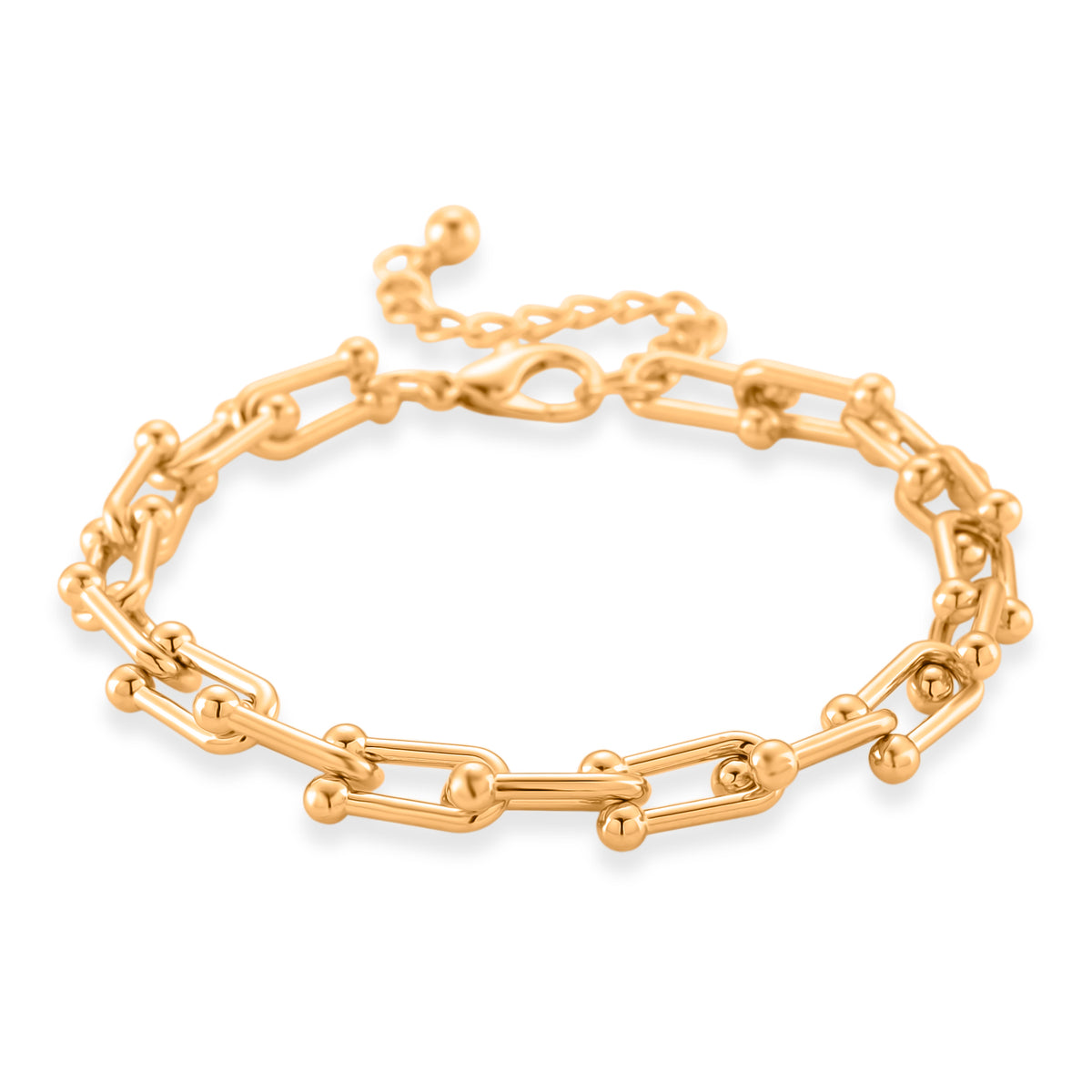 Horseshoe Chain Bracelet (Size - 8-2 Inch Ext) in Yellow Gold Tone 8350653 0