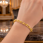 Designer Inspired - Bracelet (Size - 8+2 Inch Ext) in Yellow Gold Tone_8350653_2