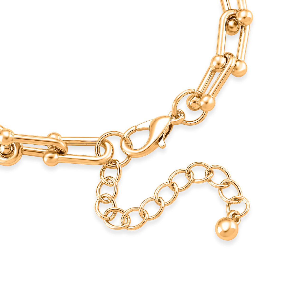 Horseshoe Chain Bracelet (Size - 8-2 Inch Ext) in Yellow Gold Tone 8350653 5
