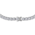 D'Joy Moissanite Tennis Bracelet (Size - 8) in Rhodium Overlay Sterling Silver 7.26 Ct, Silver Wt.12.00 Gms_8350852_3