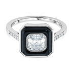 D'Joy Moissanite and Boots Black Jade Solitaire Ring in Rhodium Overlay Sterling Silver 3.45 Ct._8351051