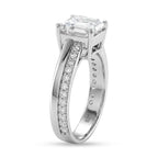 Close Out Deal- D'Joy Royal Asscher Cut Moissanite Ring in Rhodium Overlay Sterling Silver 3.26 Ct._8351071_4