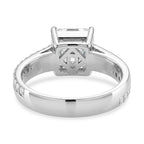 Close Out Deal- D'Joy Royal Asscher Cut Moissanite Ring in Rhodium Overlay Sterling Silver 3.26 Ct._8351071_5