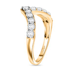 Royal Bali Collection - D'Joy White Moissanite Wishbone Ring in 18K Vermeil Yellow Gold Plated Sterling Silver_8351333_3