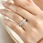 D'Joy - Moissanite Half-Eternity Band Ring in Rhodium Overlay Sterling Silver 1.38 Ct._8351360_2