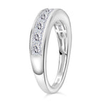 D'Joy - Moissanite Half-Eternity Band Ring in Rhodium Overlay Sterling Silver 1.38 Ct._8351360_3