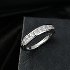 D'Joy - Moissanite Half-Eternity Band Ring in Rhodium Overlay Sterling Silver 1.38 Ct._8351364_1