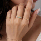 Royal Bali Collection - D'Joy Moissanite Half Eternity Band Ring in Yellow Gold Plated Sterling Silver_8351586_4