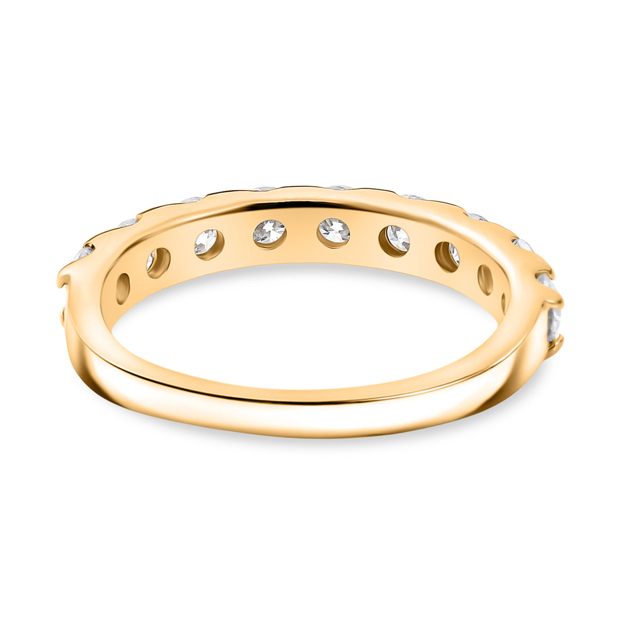 0.9 Ct. Moissanite Half-Eternity Ring in 18K Yellow Gold Sterling Silver 8351586 7