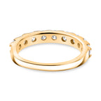 Royal Bali Collection - D'Joy Moissanite Half Eternity Band Ring in Yellow Gold Plated Sterling Silver_8351586_6